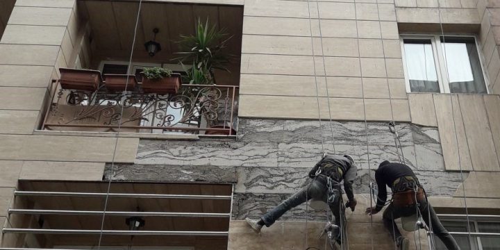 پیچ و رولپلاک سنگ نما در کنگان